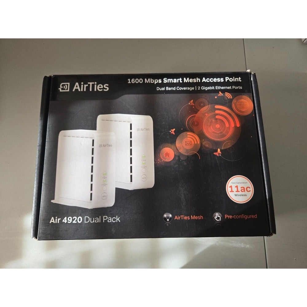 AirTies Dual 4920 SMART MESH ACCESS POINT 11ac Wi-Fi Dual‎ Band NEW! PC Apple